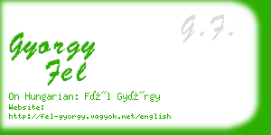 gyorgy fel business card